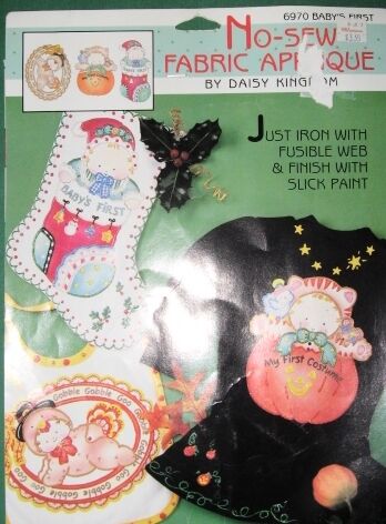 Daisy Kingdom BABYS FIRST No Sew Fabric Appliqué NEW 716609069705 