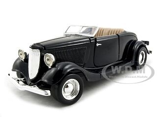 1934 FORD COUPE CONVT. BLACK 124 DIECAST MODEL CAR  