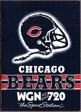 1988 Chicago Bears Team Pocket Schedule WGN Amoco  