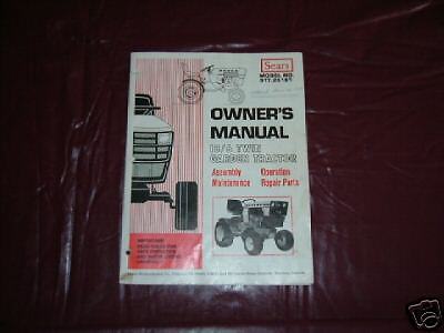  18/6 Twin Garden Tractor manual Model 917.25191  