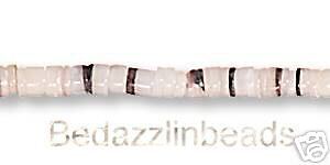 Hammershell Shell Beads~2 3mm Heishe~24in Strand~White  