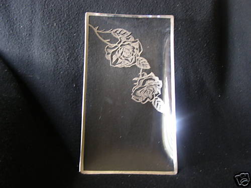 VINTAGE Glass RECTANGULAR Plate TRAY Embossed SILVER  
