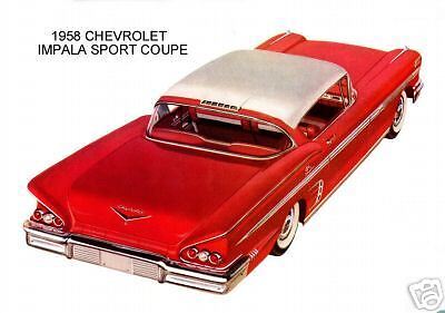 1958 CHEVROLET ~ IMPALA SPORT COUPE ~ MAGNET  