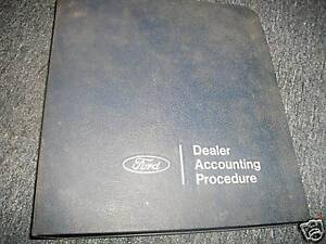 Ford dealer accounting manual #1