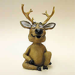 WHIMSICAL 3 BOBBLEHEAD DEER~NEW~MIB~GRT GIFT  