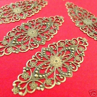 10pcs 80mm ANTIQUE BRONZE FILIGREE WRAPS A 06AB  