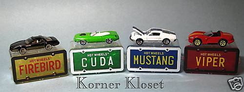 Avon Diecast Park N Plates Mustang Viper Cuda Firebird