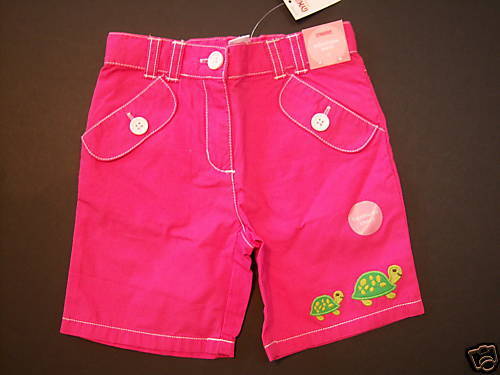 NWT Gymboree Tennis Match Pink Turtle Bermuda Shorts 2T  