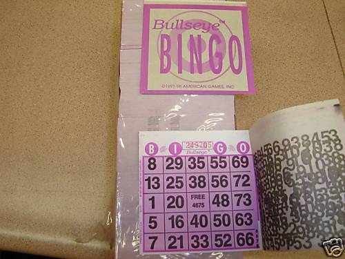 SET 1000 BONANZA BINGO CARDS FLAT (sealed bingo cards)  