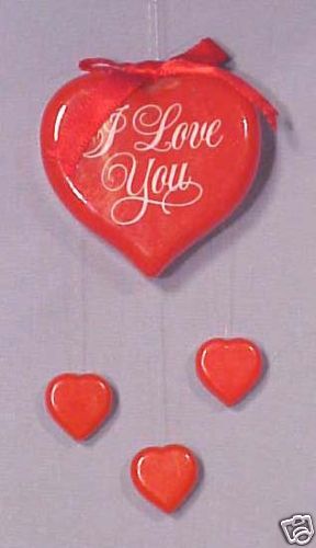 Unique Valentine Heart I Love You Hanging Ornament  