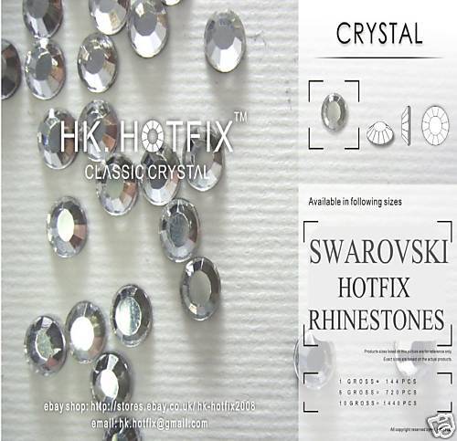 1440 SWAROVSKI Crystal Clear Hotfix Rhinestones 20ss  