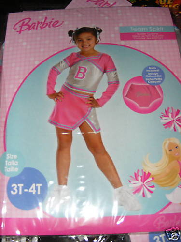 Barbie Team Spirit Cheerleader Costume Uniform 3T 4T  