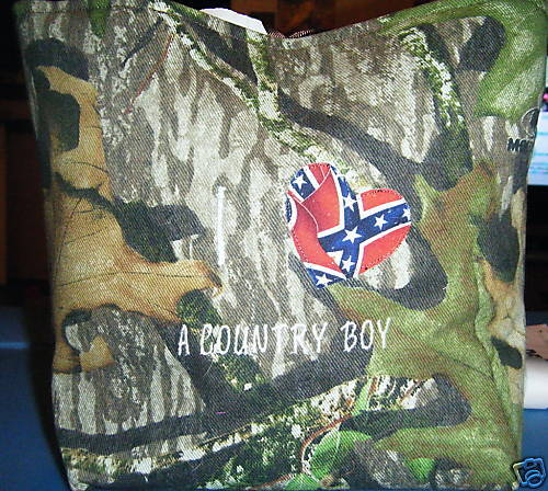 Camo and Rebel Purse/ Handbag I heart a Country Boy  