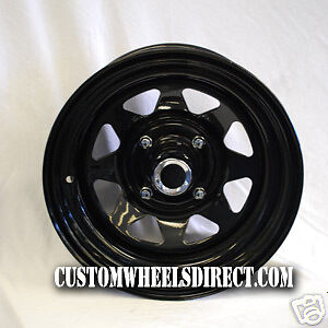 Volkswagen Wheels 4x130 Black 15x7 VW 3.75 backspace Powdercoated 