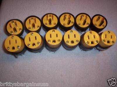 50 electrical plugs 25 male 25 female 15 amp 125V NEW  