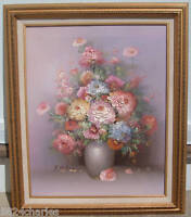 Flower Vase Original Oil Painting Signed P Keeling Still Life | eBay