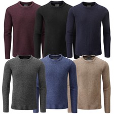 Charles Wilson Men's Premium Wool Blend Thick Knit Crew Neck Jumper Sweater 2017