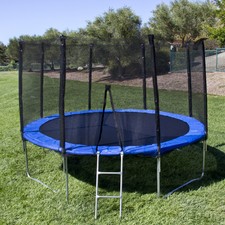 BCP 12' Round Trampoline Set With Safety Enclosure, Padding & Ladder
